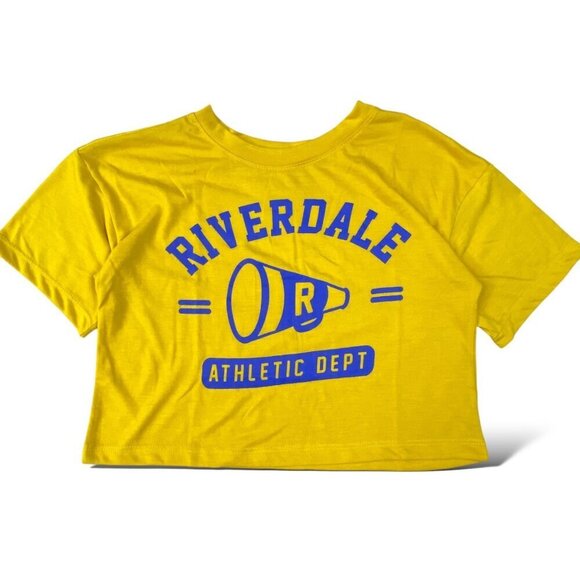 Archie Comics Riverdale Shirt Girls Sz S 6/6X Yellow Graphic Print Cropped Tee - Picture 1 of 7